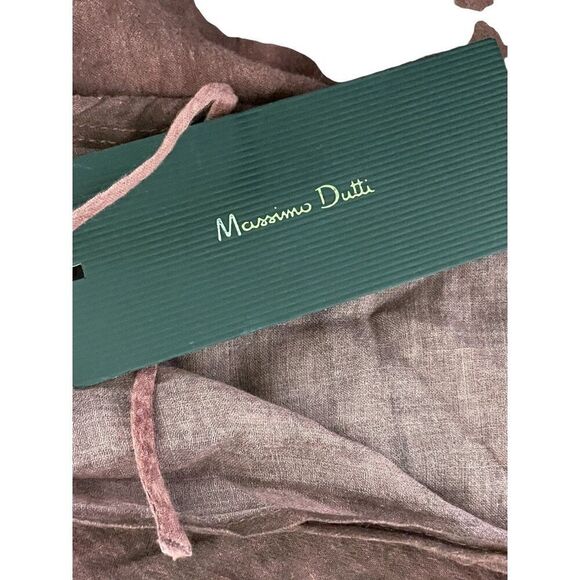 Massimo Dutti Women Dress S Small Red Long Off The Shoulder Printed 6617/717 NWT - Picture 5 of 9